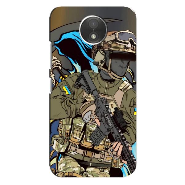 Чехлы с картинкой ЗСУ для Motorola Moto C (XT1750) (AlphaPrint) – Воин ВСУ