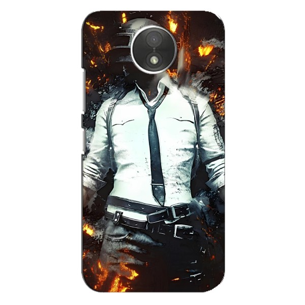 Силиконовый чехол с картинкой "Герой Pubg" на Motorola Moto C (XT1750) – Man Пубг