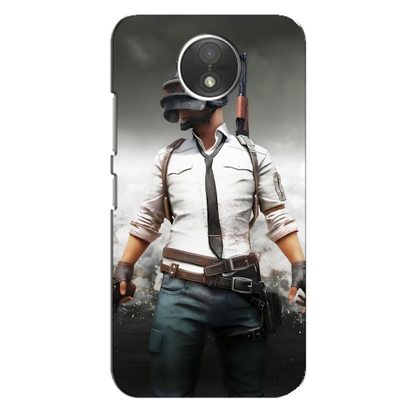 Силиконовый чехол с картинкой "Герой Pubg" на Motorola Moto C (XT1750) – Пабг