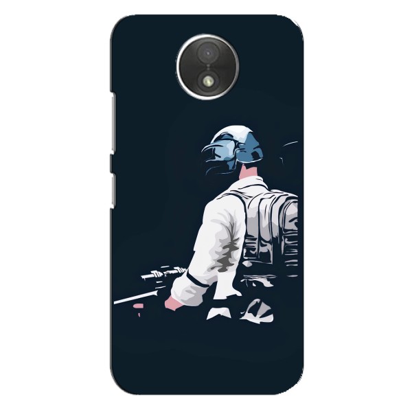 Силиконовый чехол с картинкой "Герой Pubg" на Motorola Moto C (XT1750) – В экиперовке