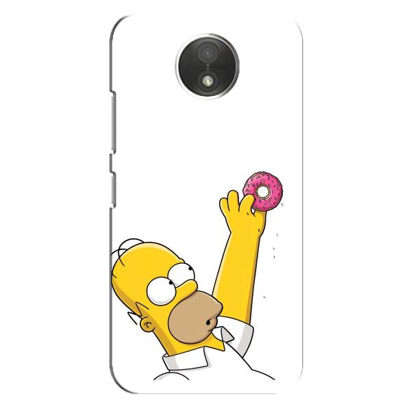 Чехол с Симпсонами для Motorola Moto C (XT1750) (VPrint) – Гомер с пончиком