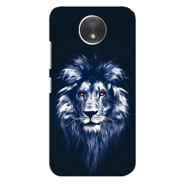 Чехол со Львом для Motorola Moto C (XT1750) (VPrint) – Синий Лев