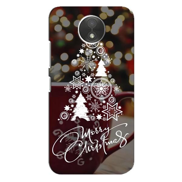 Різдвяні Чохли для Motorola Moto C (XT1750) (VPrint) – Ялинка яскрава