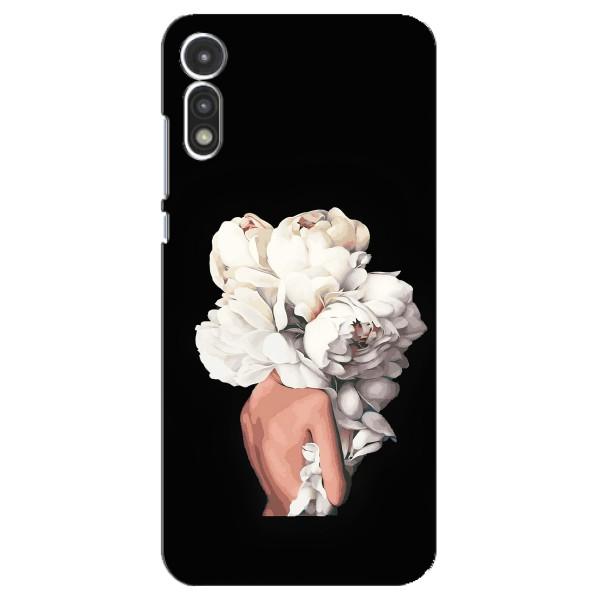 Чехлы (ART) Цветы на Motorola MOTO E 2020 (VPrint) – Білі квіти