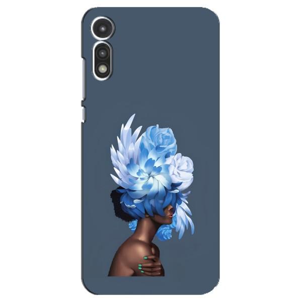 Чехлы (ART) Цветы на Motorola MOTO E 2020 (VPrint) – Квіти на голові