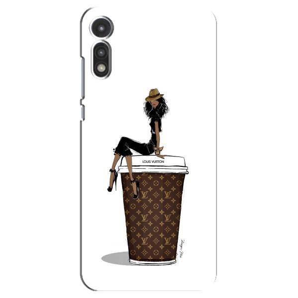 Чехлы Луи Витон для Motorola MOTO E 2020 (AlphaPrint - LOUIS VUITTON) – кофе LOUIS VUITTON