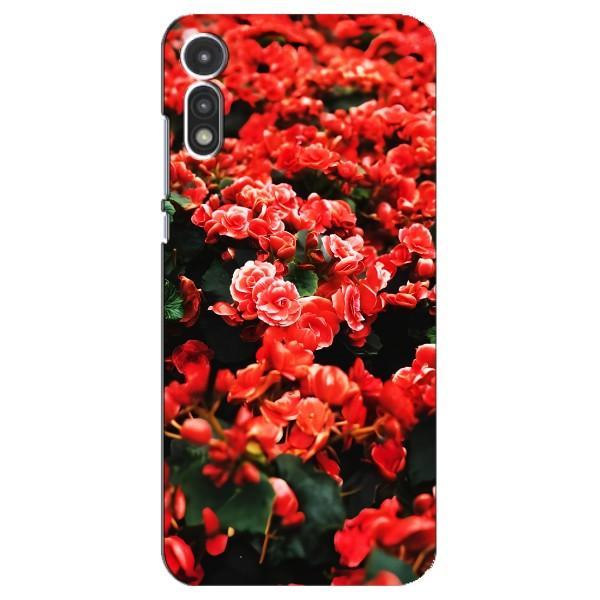 Чохли з квітами для Motorola MOTO E 2020 (VPrint) – Квіти червоні