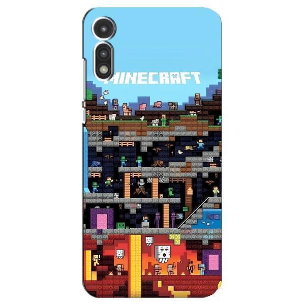 Чохол Майнкрафт на Motorola MOTO E 2020 (AlphaPrint) Minecraft – фон Minecraft
