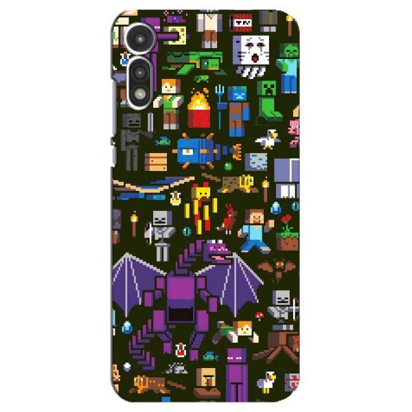 Чохол Майнкрафт на Motorola MOTO E 2020 (AlphaPrint) Minecraft – Колаж Майнкрафт