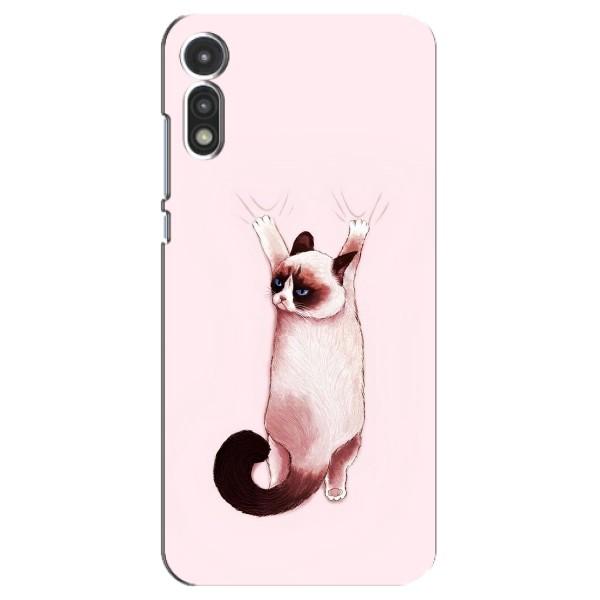 Чохол на Моторола МОТО Е 2020 з Котиками (VPrint) – Котик падає