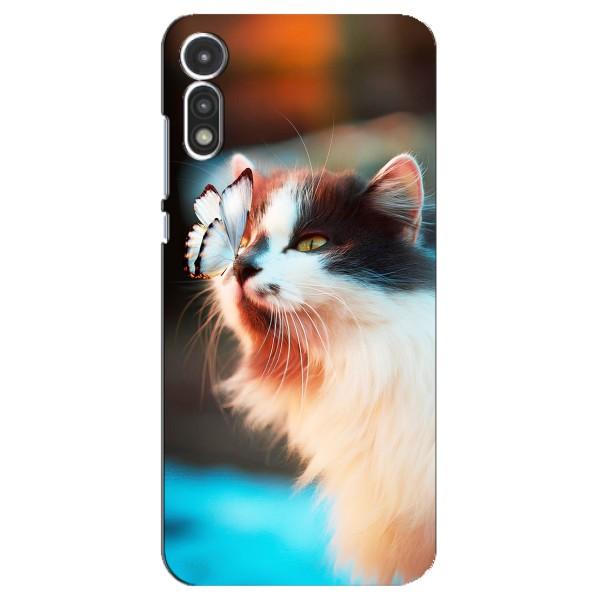 Чохол на Моторола МОТО Е 2020 з Котиками (VPrint) – Котик з метеликом