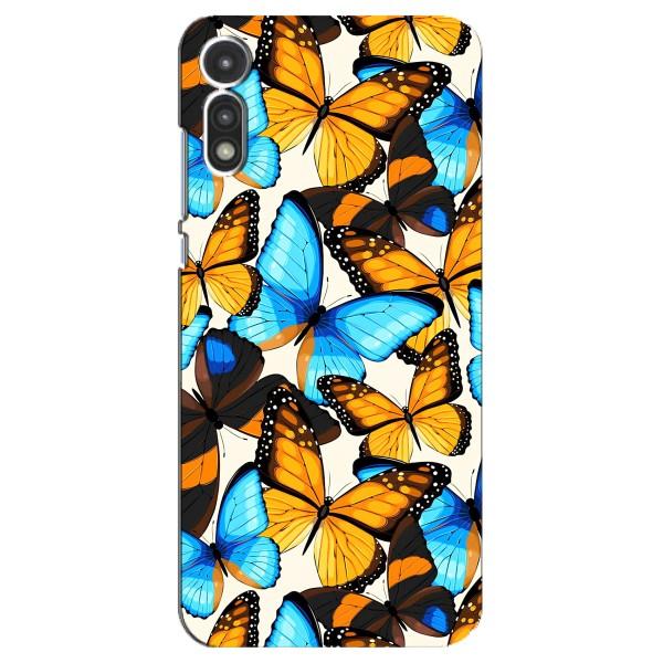 Чохол з принтом для Моторола МОТО Е 2020 - (Прикольні) (AlphaPrint) – Яскраві метелики