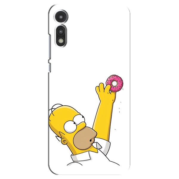 Чjхол з Сімпсонами для Motorola MOTO E 2020 (VPrint) – Гомер з пончиком