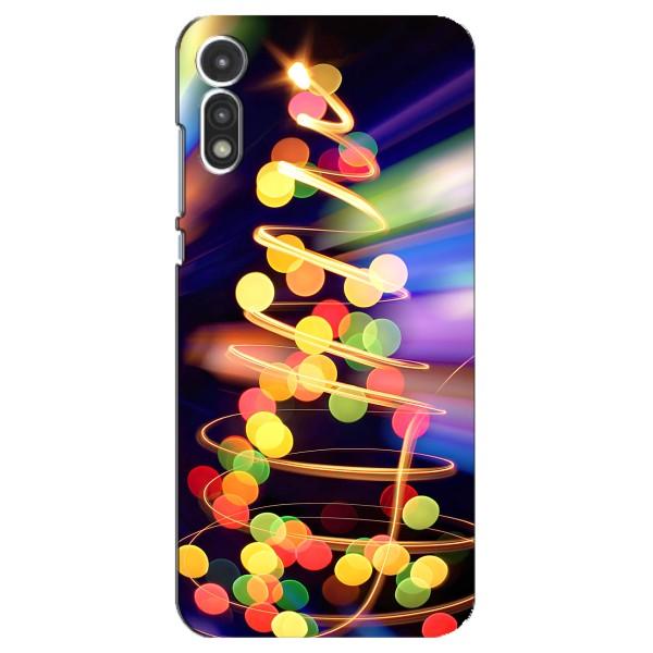 Новорічні Чохли для Моторола МОТО Е 2020 (VPrint) – Ялинка в огоньках