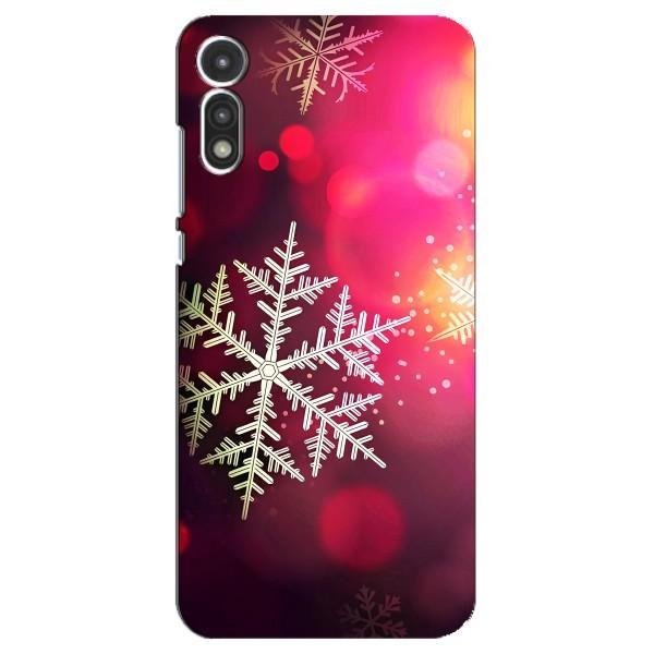 Новорічні Чохли для Моторола МОТО Е 2020 (VPrint) – Сніжинка