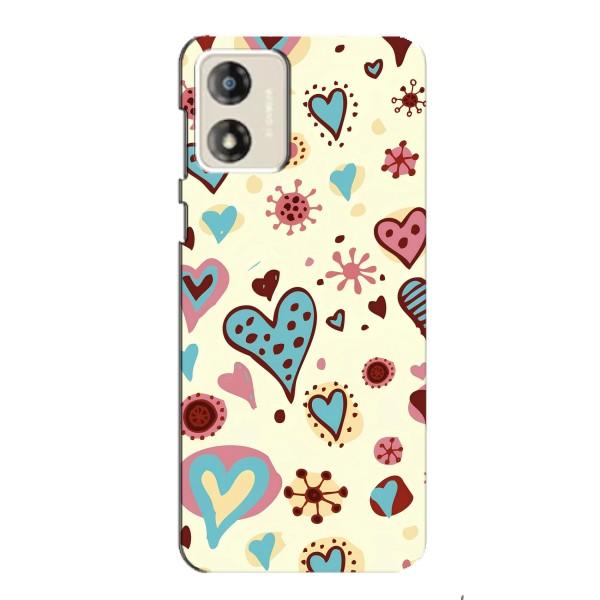 Чехлы для любимой на Мото Е13 (VPrint) – Сердечки