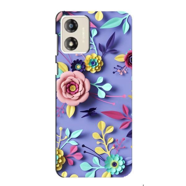 Чохли з квітами для Motorola MOTO E13 (VPrint) – Дизайн квітів
