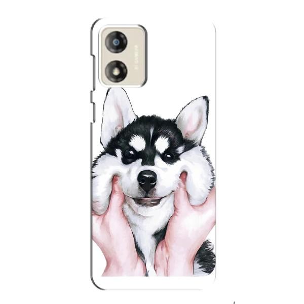 Чохли з собаками для Motorola MOTO E13 (VPrint) – Радісний Хаскі