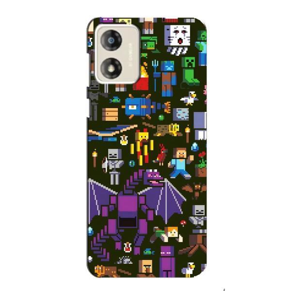 Чехол Майнкрафт на Motorola MOTO E13 (AlphaPrint) Minecraft – Коллаж Майнкрафт