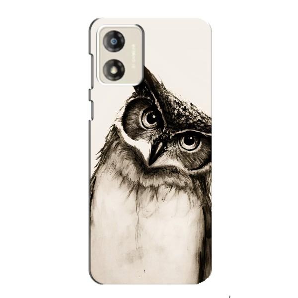 Чехол с птицами на Motorola MOTO E13 (VPrint) – Сова
