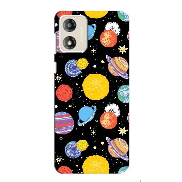 Космические Чехлы для Мото Е13 (VPrint) – Рисованные планеты