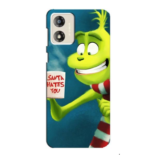 Рождественские Чехлы для Motorola MOTO E13 (VPrint) – Зеленый Гринч