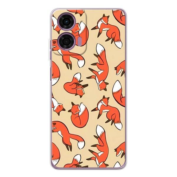 Чохли з картинкою Лисичка для Motorola Moto E14 (VPrint) – Лисички