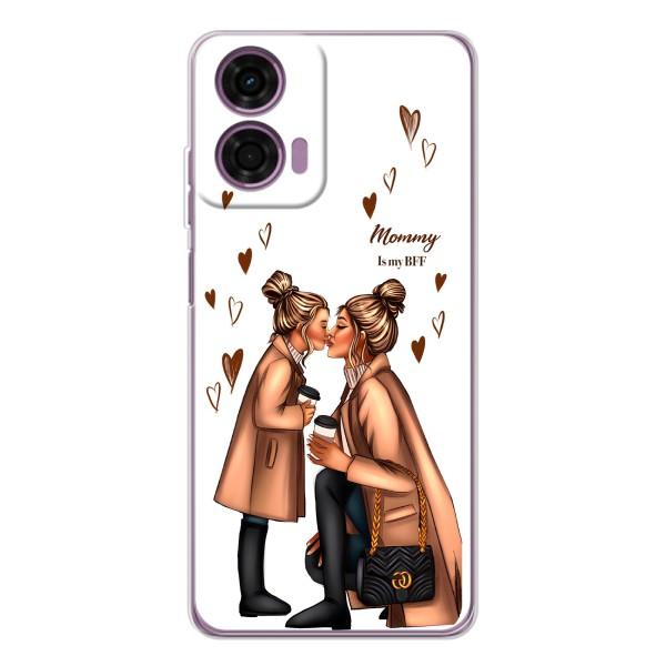 Чохол з друком для Motorola Moto E14 - (Мама з дитинкою) (AlphaPrint) – Донька і мама