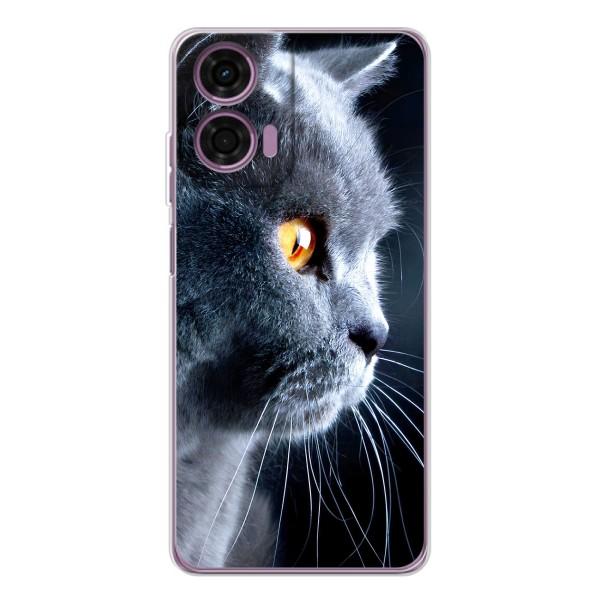 Чехлы с Котиками для Motorola Moto E14 (VPrint) – Серый Кот