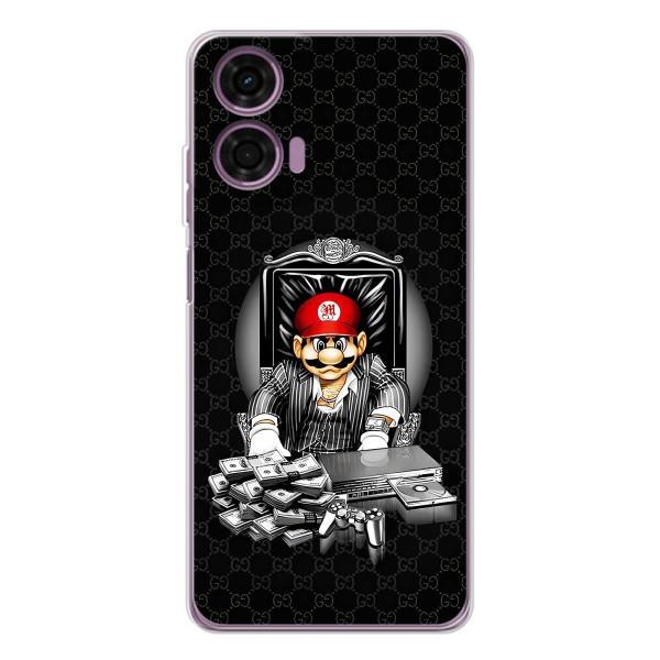 Чехлы с крутыми принтами для Motorola Moto E14 - (PREMIUMPrint) – Супер Марио