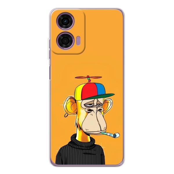 Чехлы с Обезьянами NFT для Motorola Moto E14 (AlphaPrint) – Скучающая Обезьяна NFT
