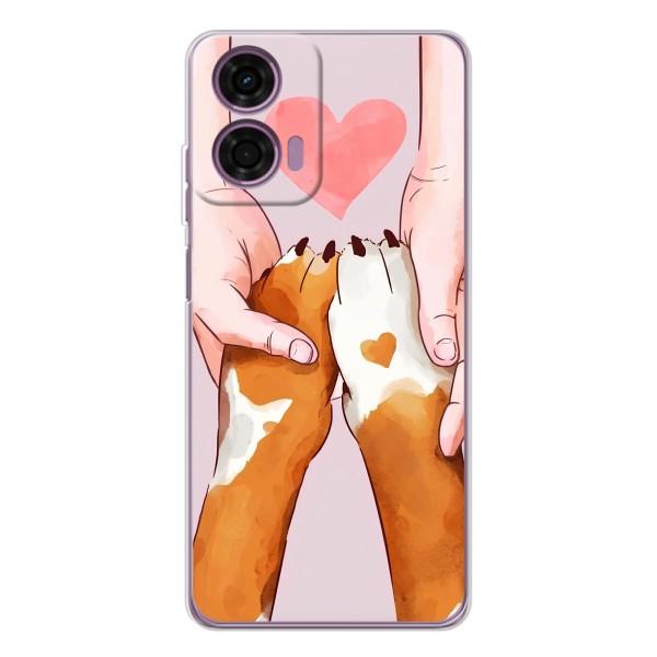 Чохли з собаками для Motorola Moto E14 (VPrint) – Любовь до собак