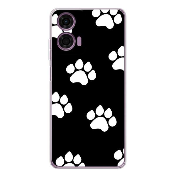 Чохли з собаками для Motorola Moto E14 (VPrint) – Сліди собаки