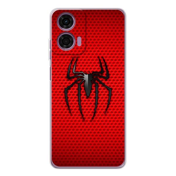 Чехол с человеком пауком для Motorola Moto E14 - (AlphaPrint) – Паук Марвел