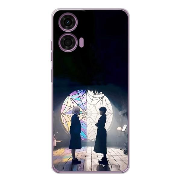 Чохли Венсдей на Motorola Moto E14 Уенсдей (AlphaPrint) – Венздей та Інід