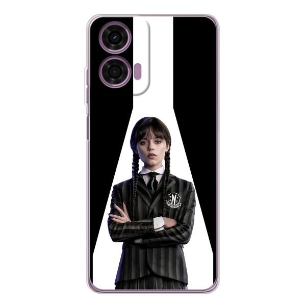 Чохли Венсдей на Motorola Moto E14 Уенсдей (AlphaPrint) – W-Wednesday