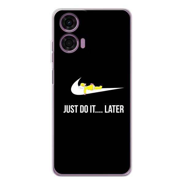 Чехол с логотипом Найк на Motorola Moto E14 – Nike just do it