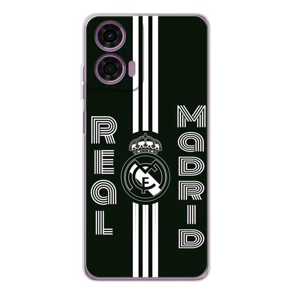 ФК Реал Мадрид чехлы для Motorola Moto E14 (AlphaPrint) – черно белый Реал