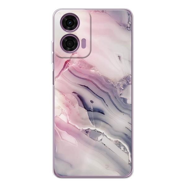 Мраморний чехол на Motorola Moto E14 (VPrint) – Пурпурний Мрамор