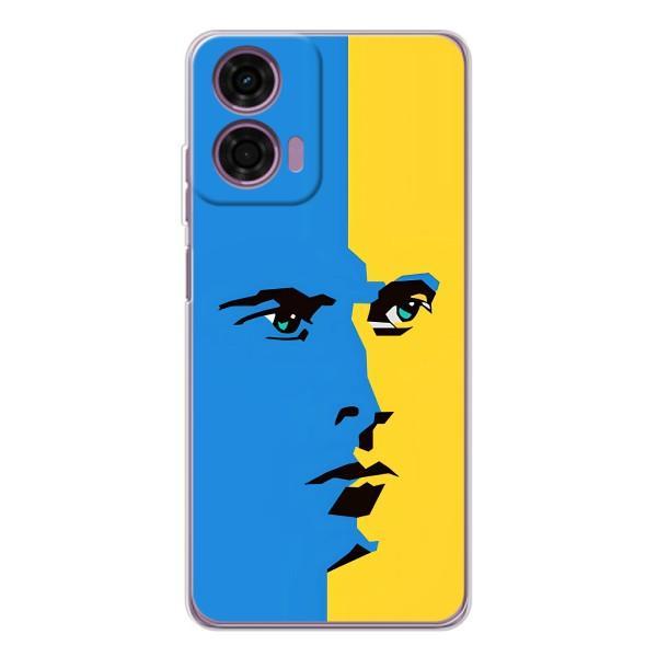 Украинские Чехлы для Motorola Moto E14 с картинкой УПА (AlphaPrint) – Степан Бандера