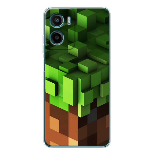 Чехол Майнкрафт на Motorola Moto E15 (AlphaPrint) Minecraft