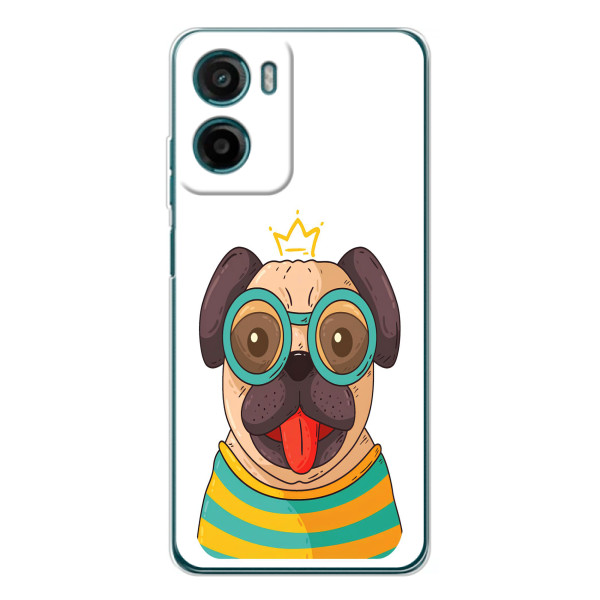 Бампер для Motorola Moto E15 с картинкой "Песики" – Собака Король