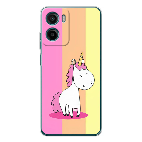 Чехол Unicorn на Motorola Moto E15 – Радужный Единорог