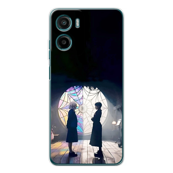 Чохли Венсдей на Motorola Moto E15 Уенсдей (AlphaPrint) – Венздей та Інід