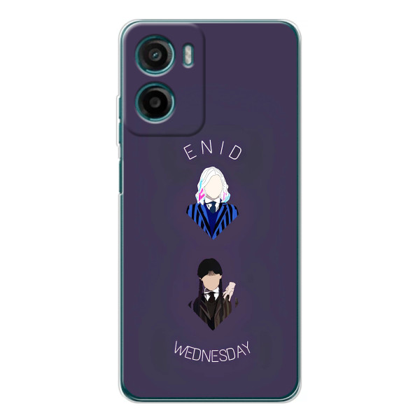 Чохли Венсдей на Motorola Moto E15 Уенсдей (AlphaPrint) – Венздей і подруга