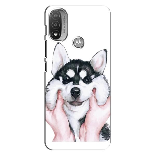 Чохол з Хаскі Motorola Moto E20 - (AlphaPrint) – Хаскі улибака