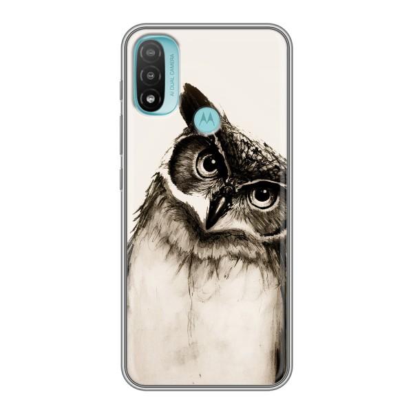 Чохол з пташками на Motorola MOTO E20 (VPrint) – Сова