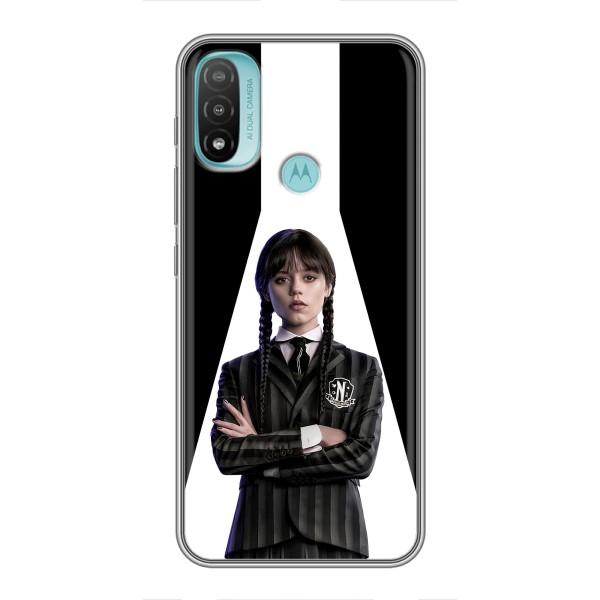 Чехлы Венсдей на Motorola MOTO E20 Уэнсдей (AlphaPrint) – W-Wednesday