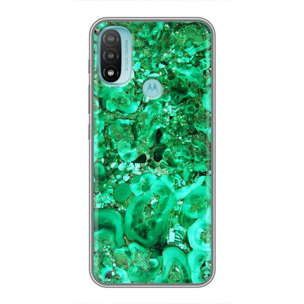 Мраморный чехол на Motorola MOTO E20 (VPrint) – Салатный Мрамор