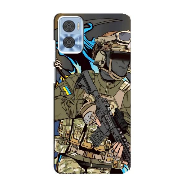 Чехлы с картинкой ЗСУ для Motorola MOTO E22 (AlphaPrint) – Воїн ЗСУ